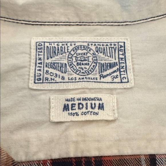 EUC! Lucky Brand Men’s 100% Cotton Shirt, sz M - Picture 2 of 7
